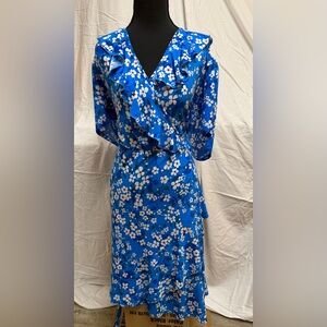 Go by Design Floral Blue Dress